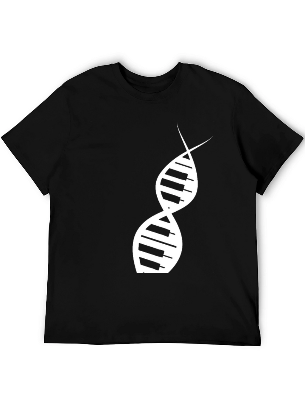 Music DNA Graphic Tee - Black Cotton T-Shirt