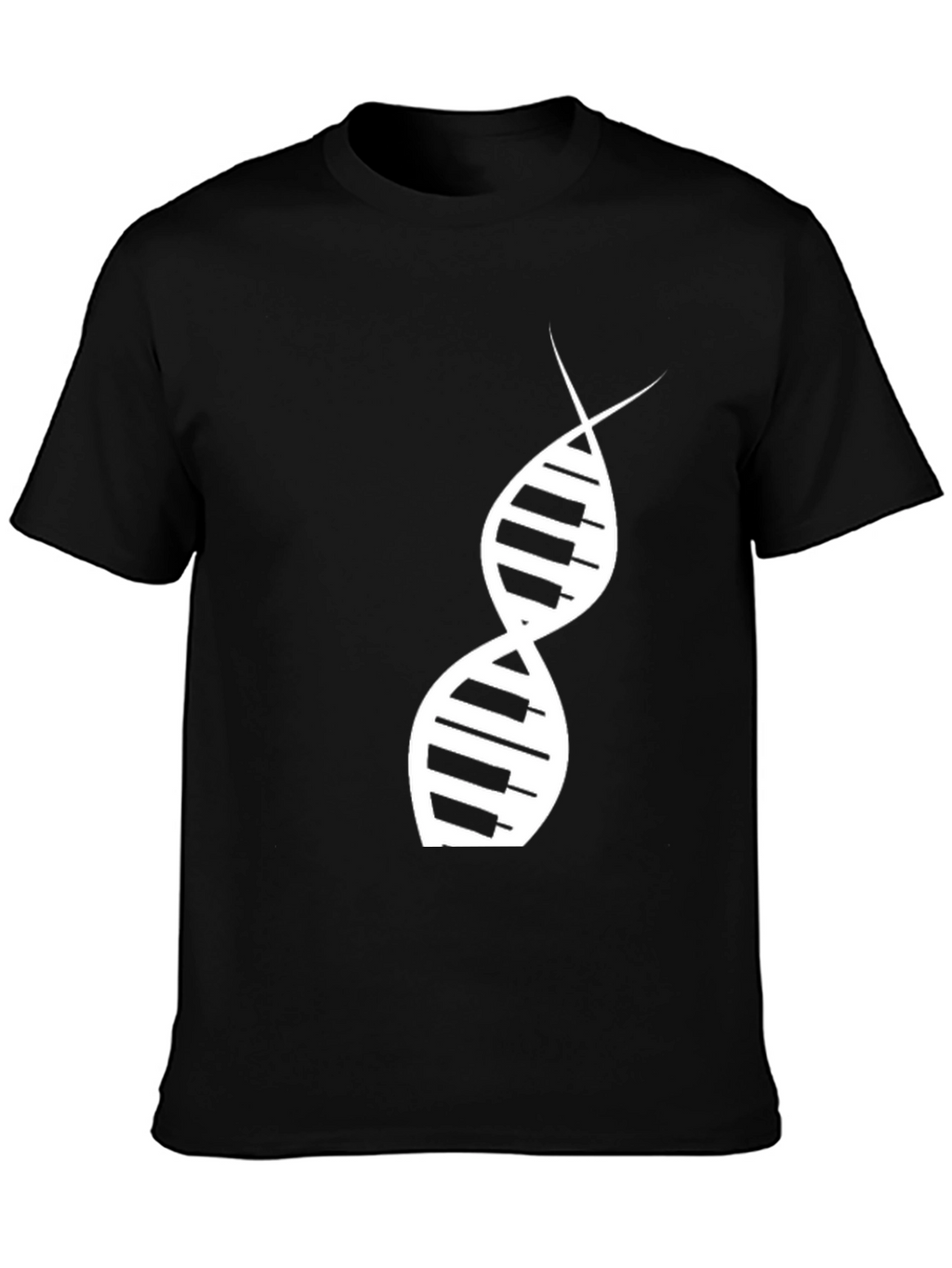 Music DNA Graphic Tee - Black Cotton T-Shirt