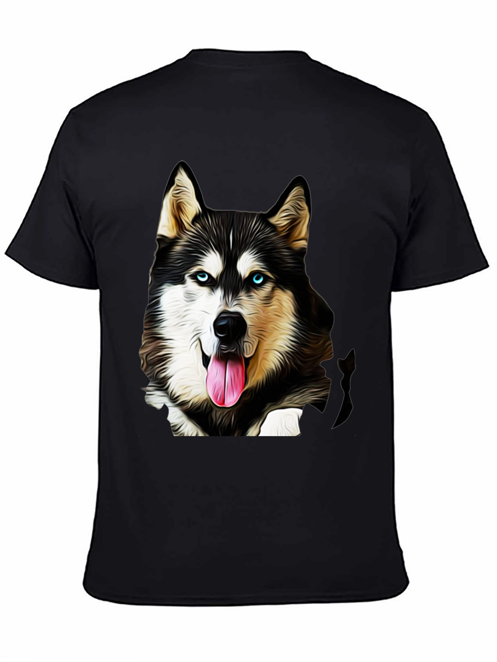 Husky Dog Graphic Tee - Black T-Shirt