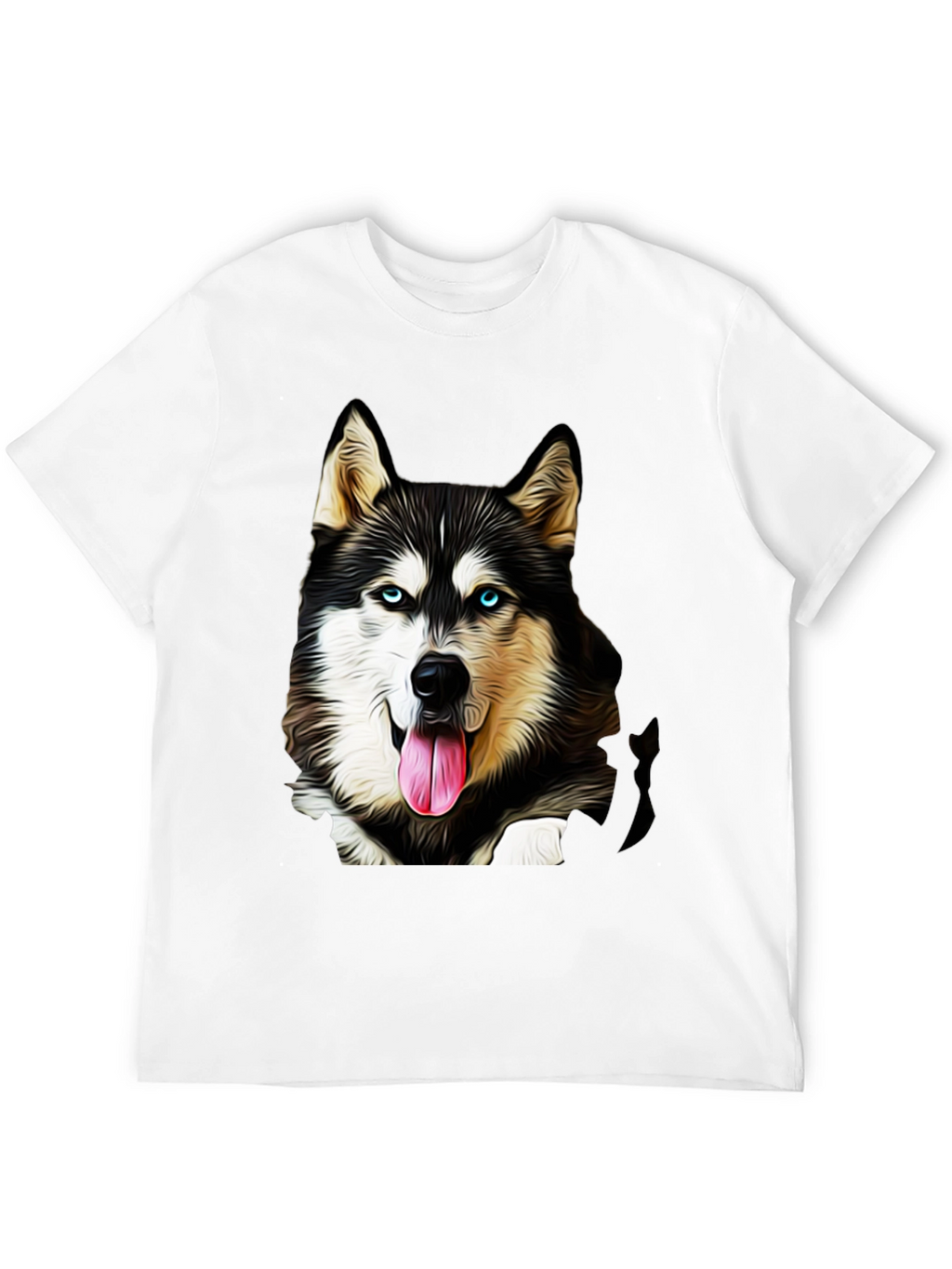 Husky Dog Graphic Tee - Black T-Shirt