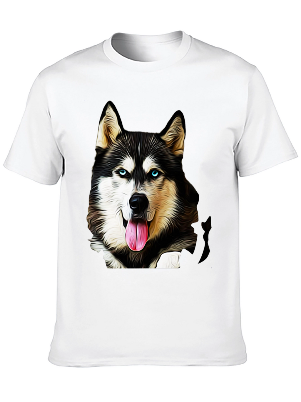 Husky Dog Graphic Tee - Black T-Shirt