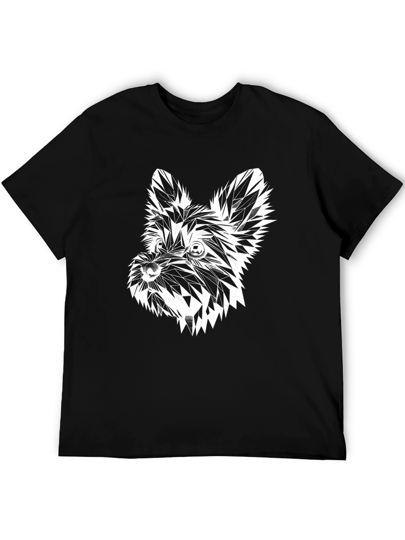 Abstract Dog Graphic Tee - Stylish Black T-Shirt