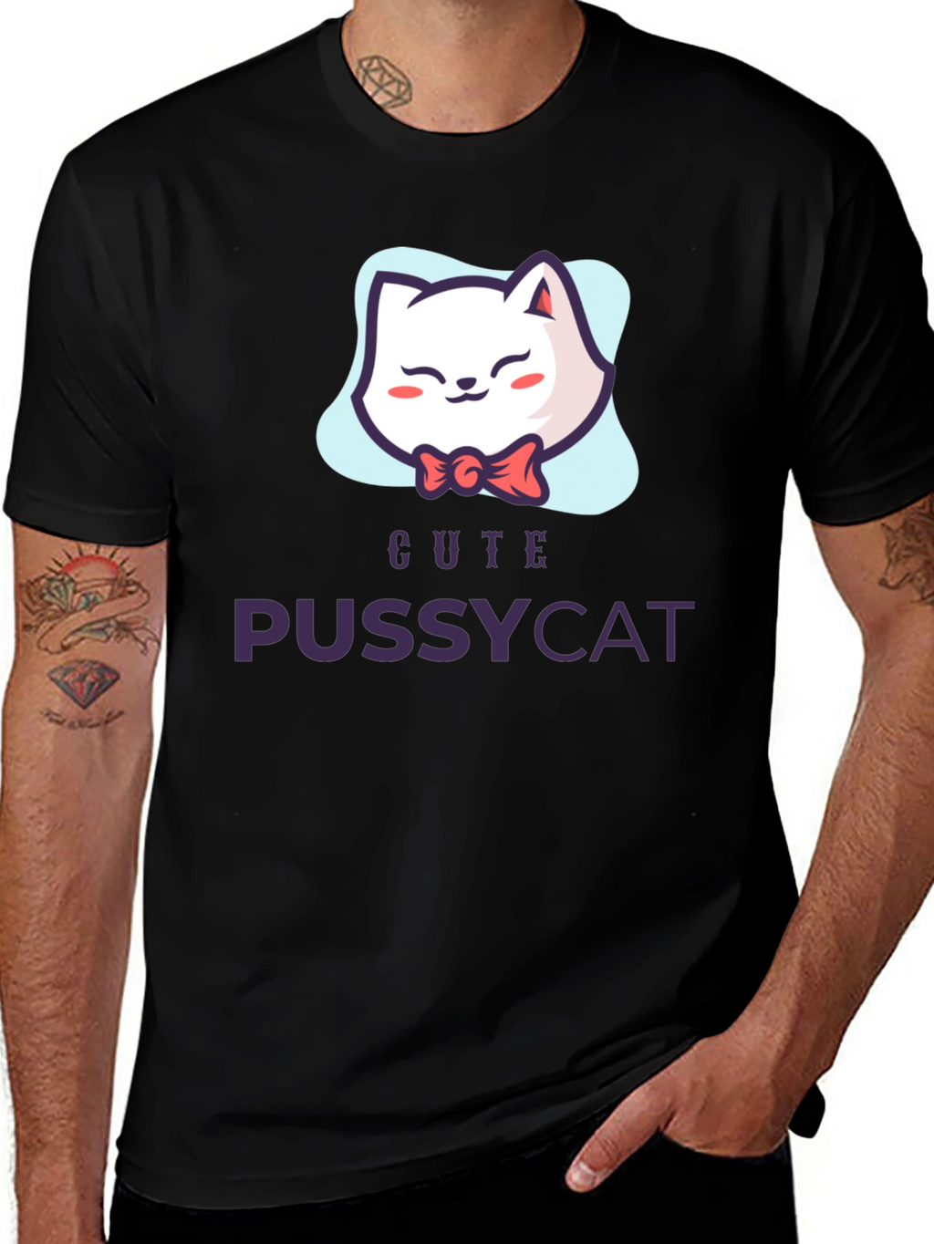 Cute Pussycat T-Shirt - Fun Graphic Tee