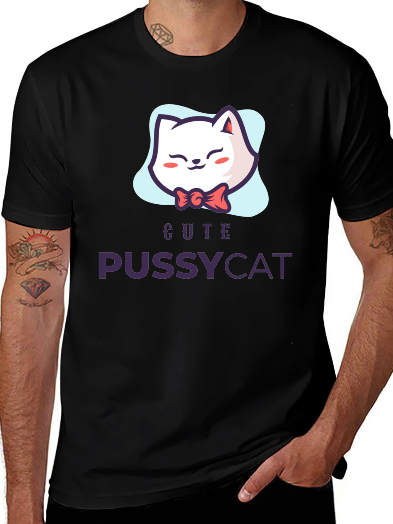 Cute Pussycat T-Shirt - Fun Graphic Tee