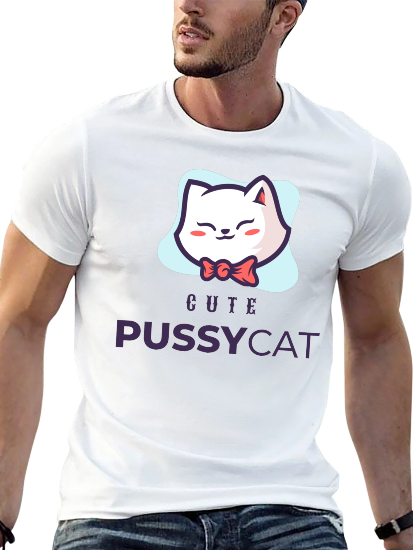 Cute Pussycat T-Shirt - Fun Graphic Tee