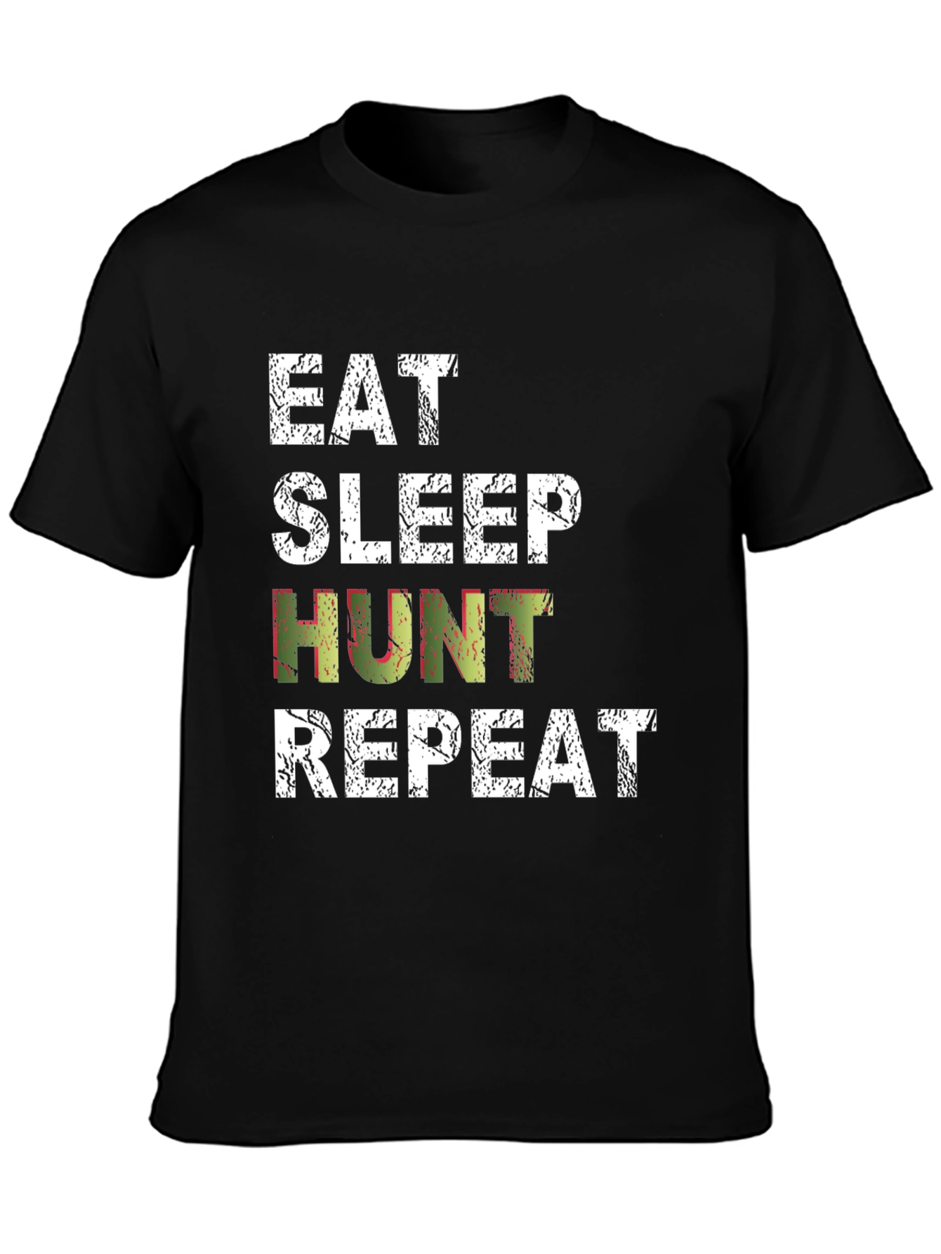 Eat Sleep Hunt Repeat Black T-Shirt