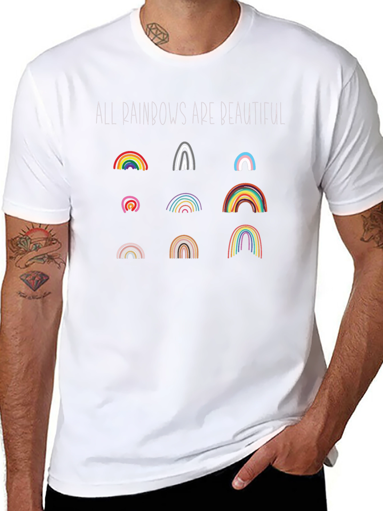 All Rainbows Are Beautiful Graphic Tee