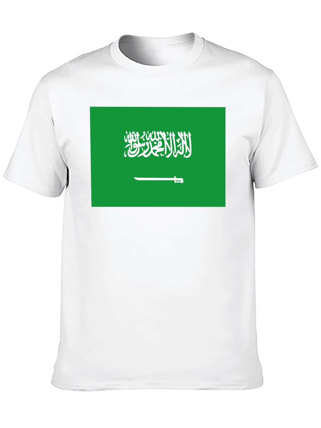 Saudi Arabia Flag T-Shirt - Black Crew Neck Tee