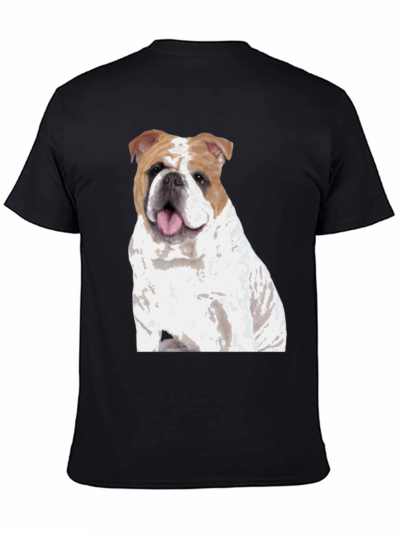 Bulldog Graphic T-Shirt - Black Cotton Blend