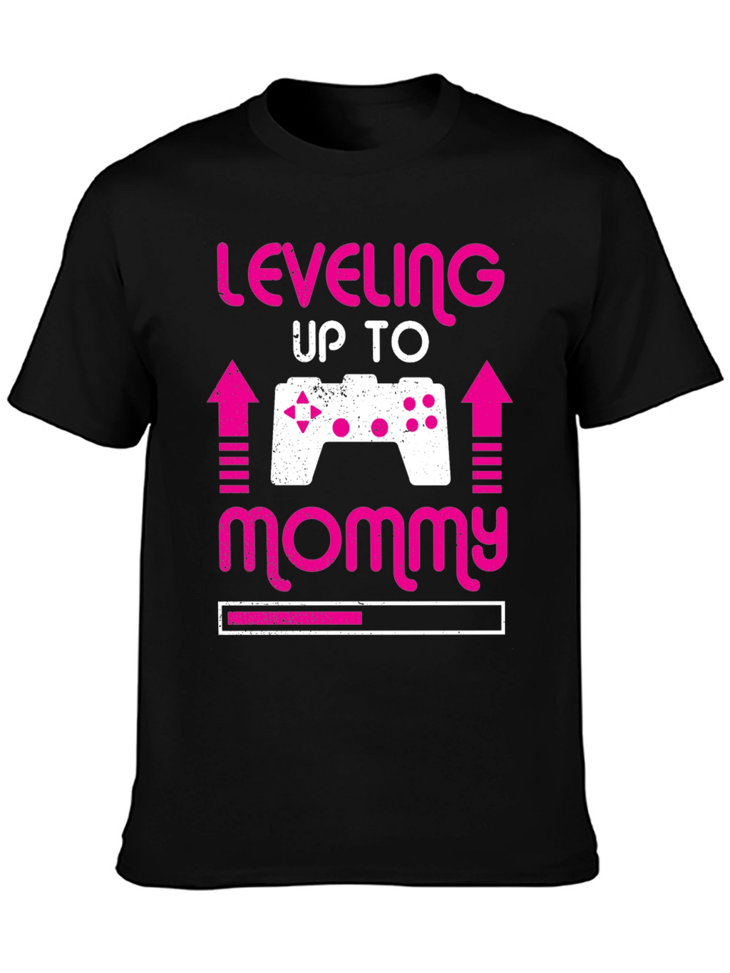 Leveling Up to Mommy Gamer Pregnancy Announcement Tee
