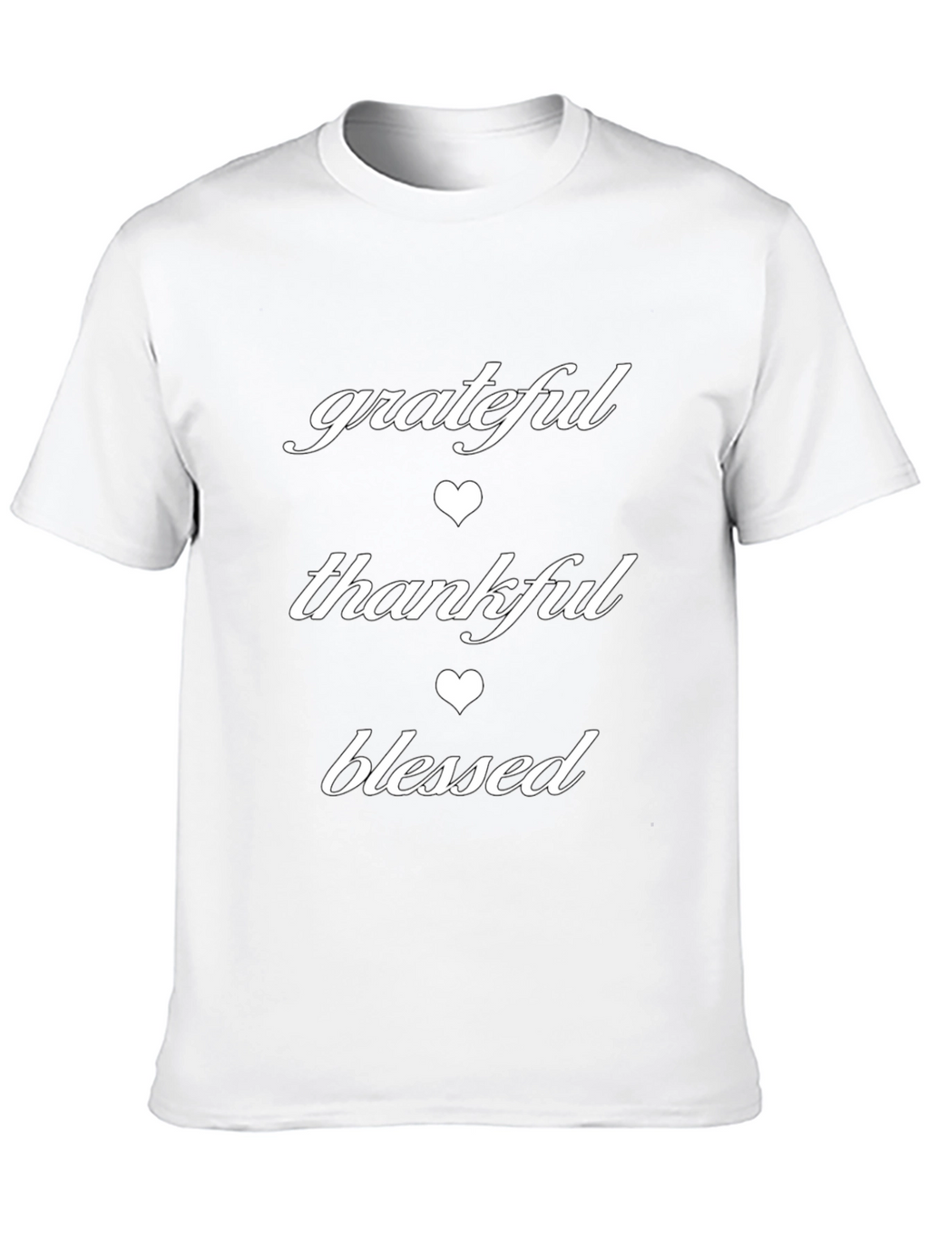 Grateful Thankful Blessed Graphic T-Shirt