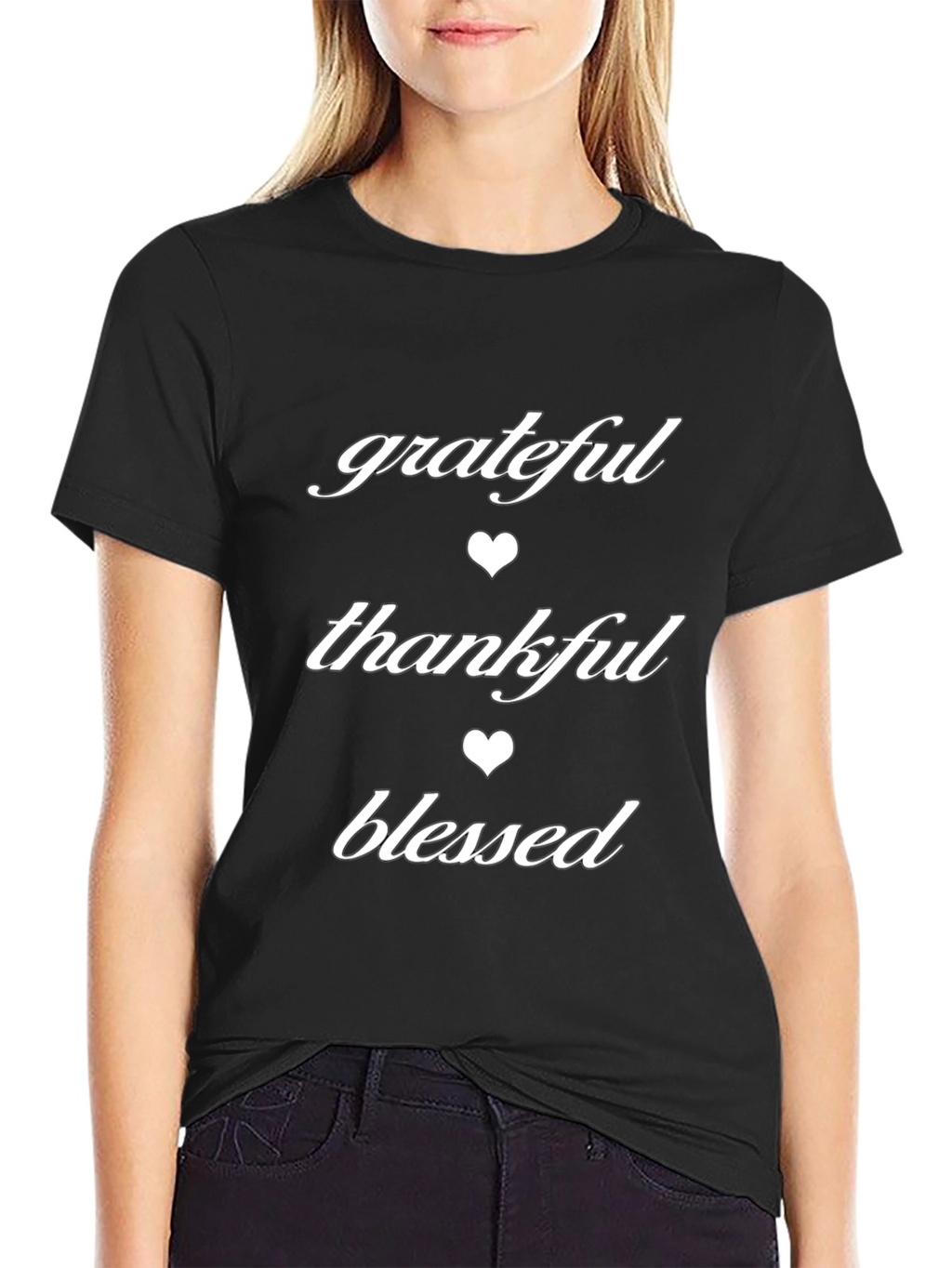Grateful Thankful Blessed Graphic T-Shirt