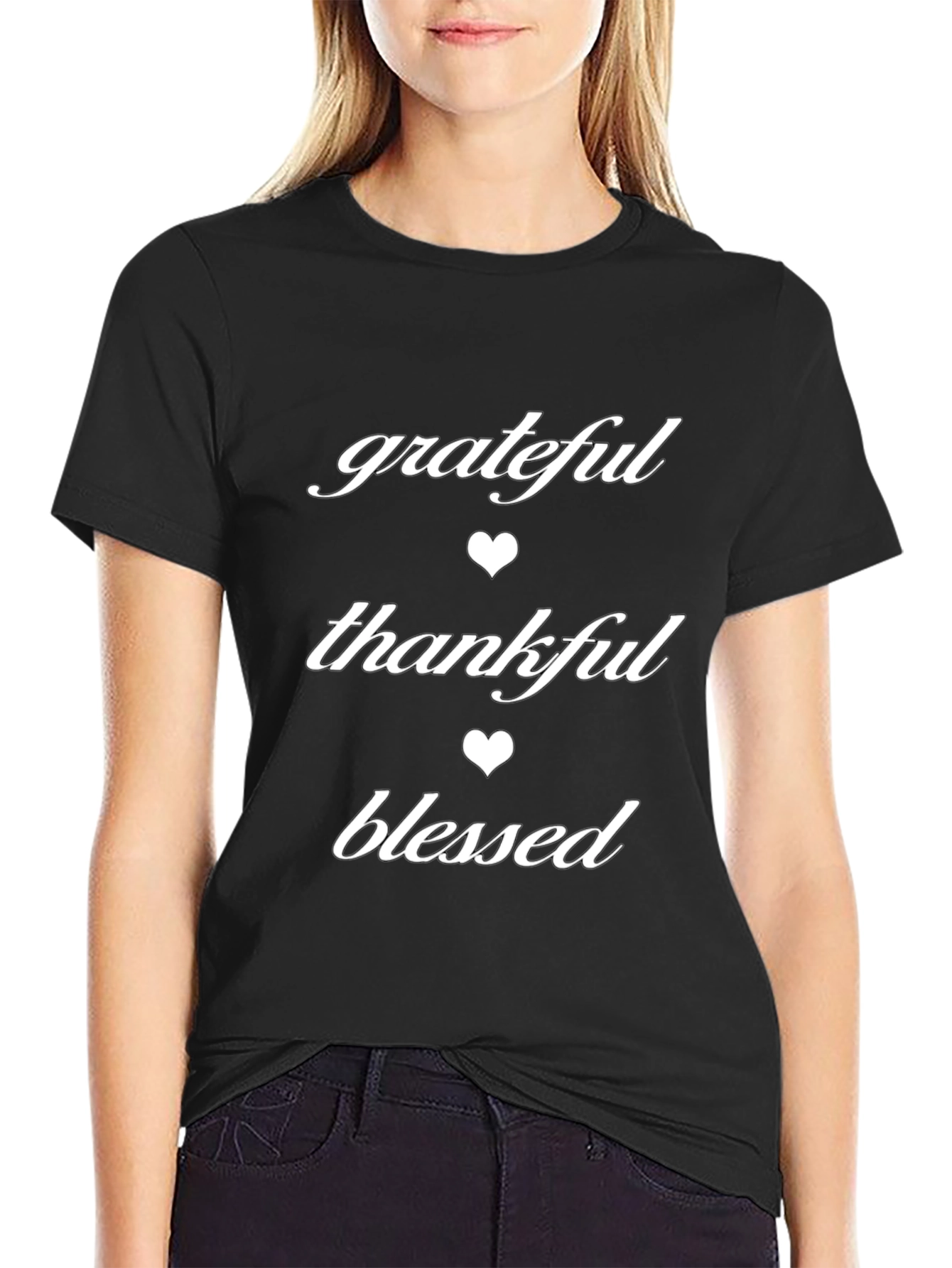 Grateful Thankful Blessed Graphic T-Shirt