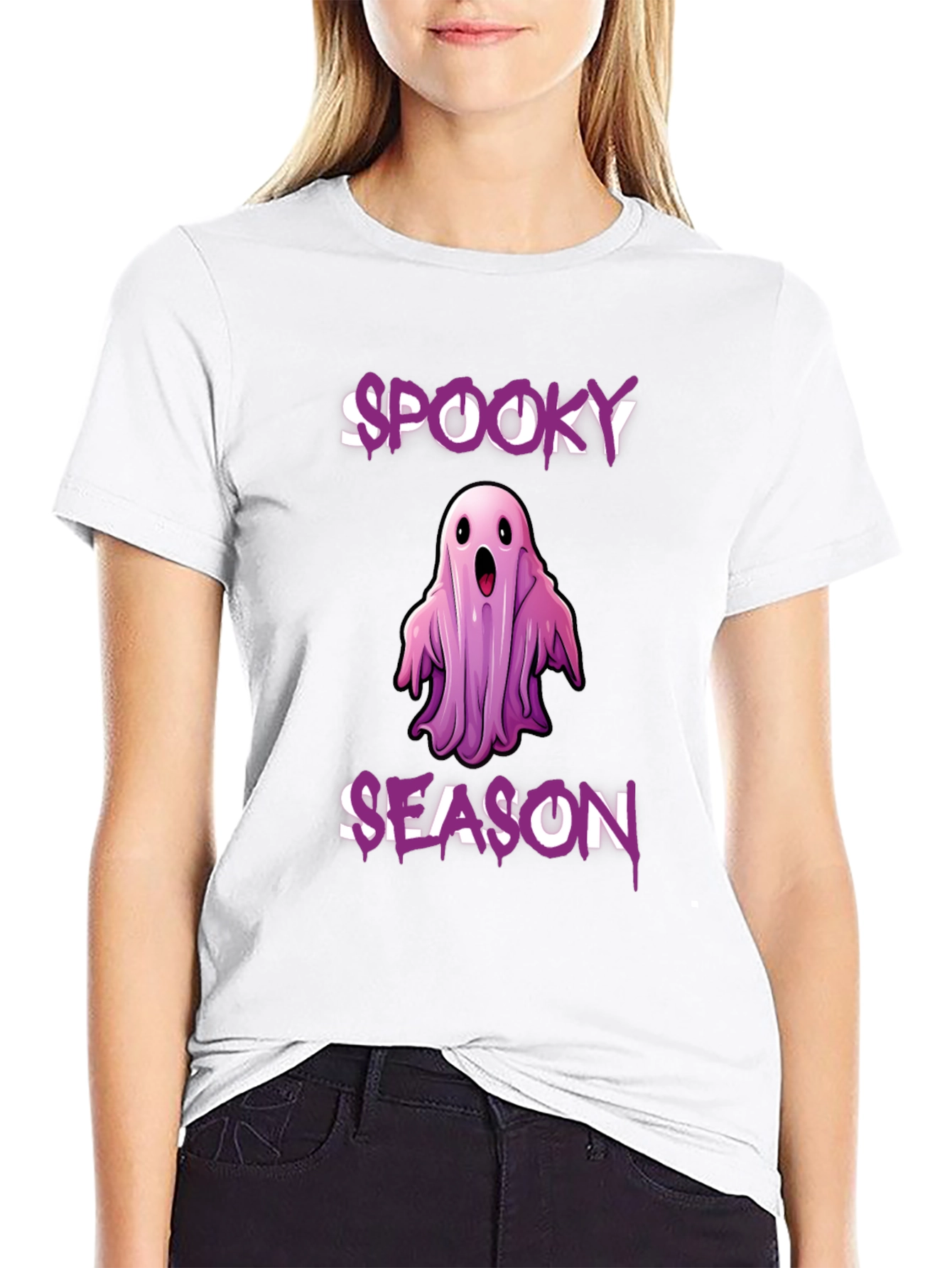 Spooky Season Ghost Graphic T-Shirt - Halloween Apparel