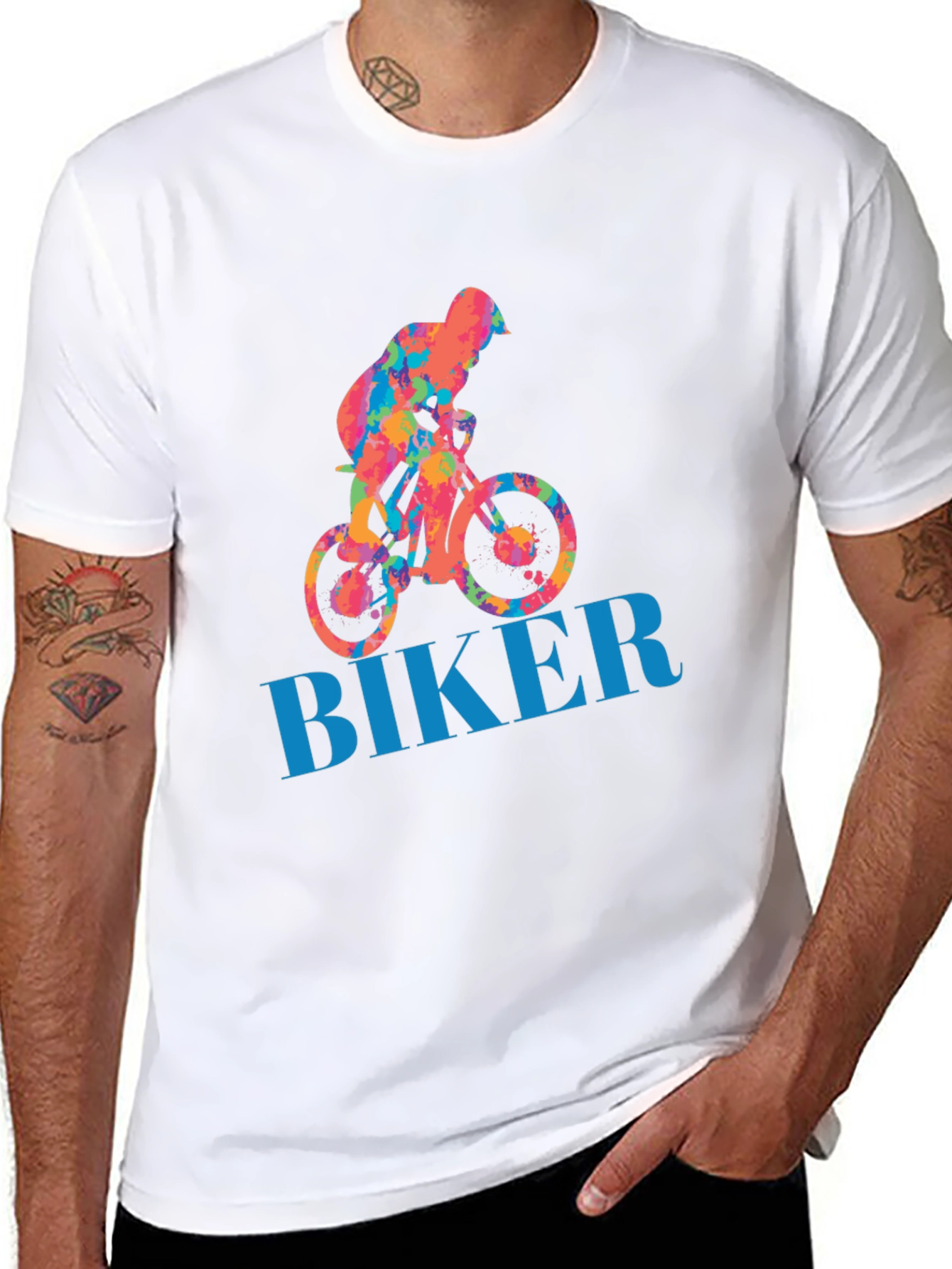 Biker Graphic T-Shirt - Stylish Cycling Design