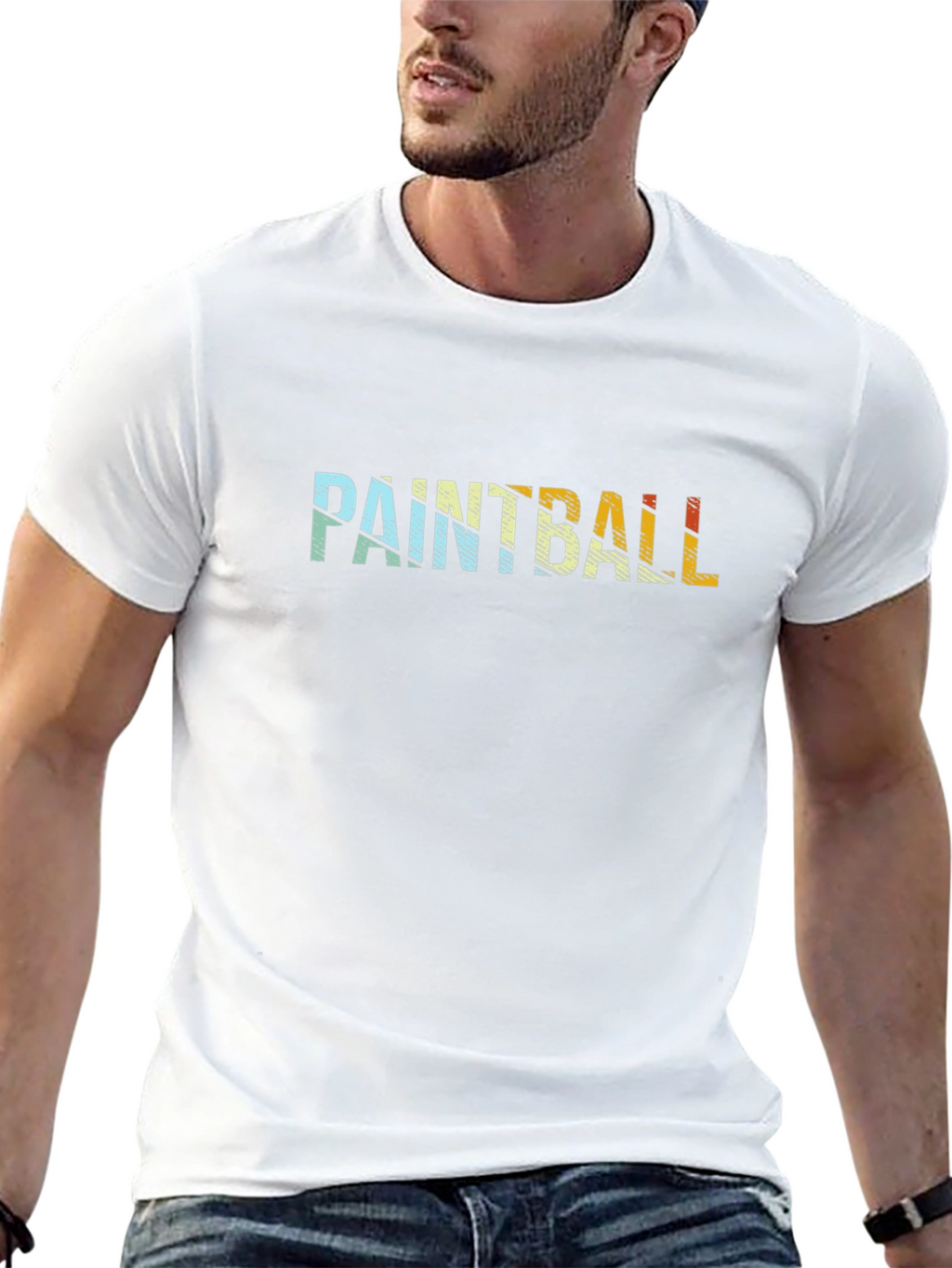 Paintball Graphic Tee - Retro Style Black T-Shirt
