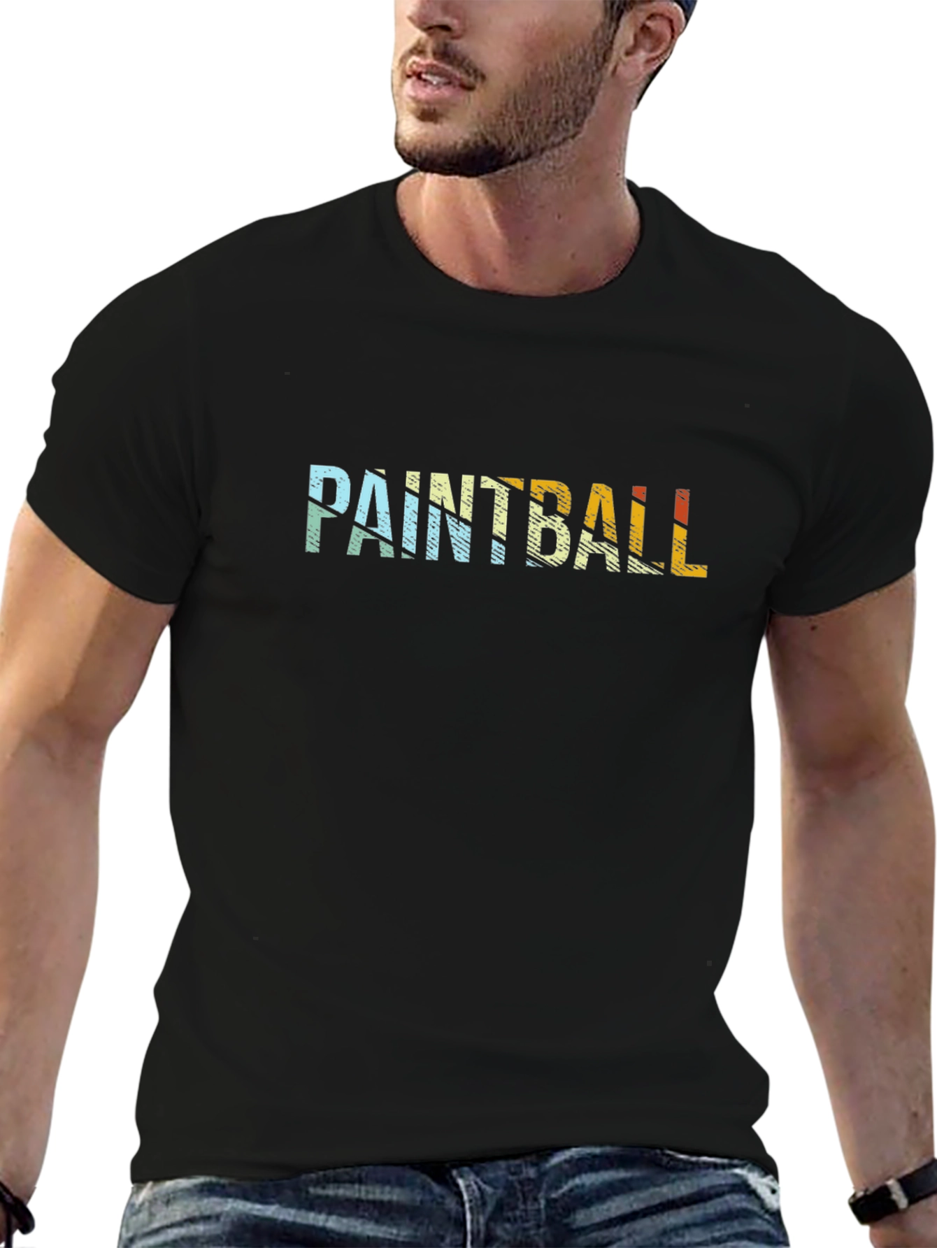 Paintball Graphic Tee - Retro Style Black T-Shirt