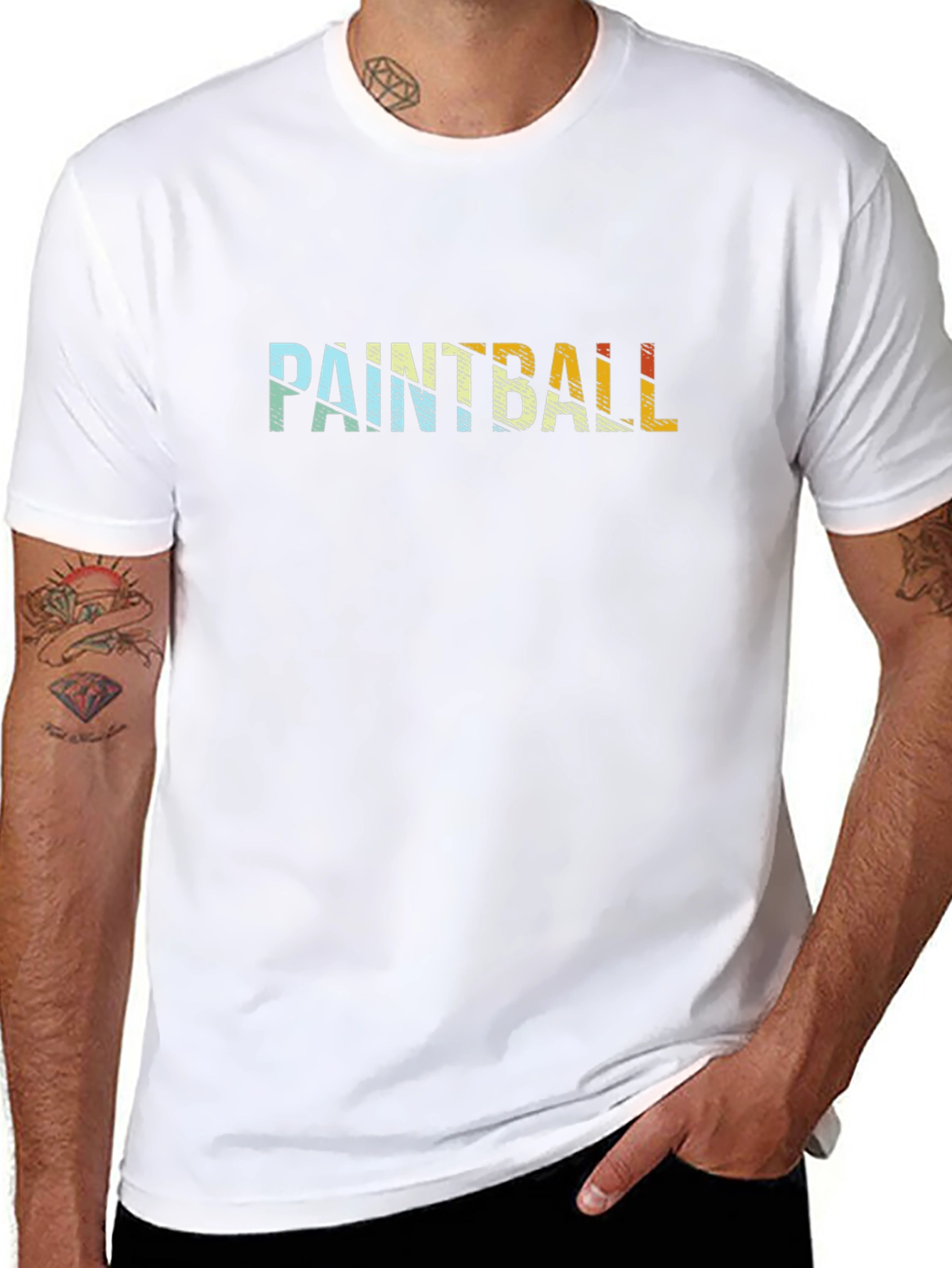 Paintball Graphic Tee - Retro Style Black T-Shirt