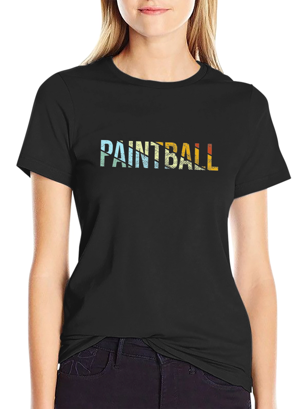 Paintball Graphic Tee - Retro Style Black T-Shirt