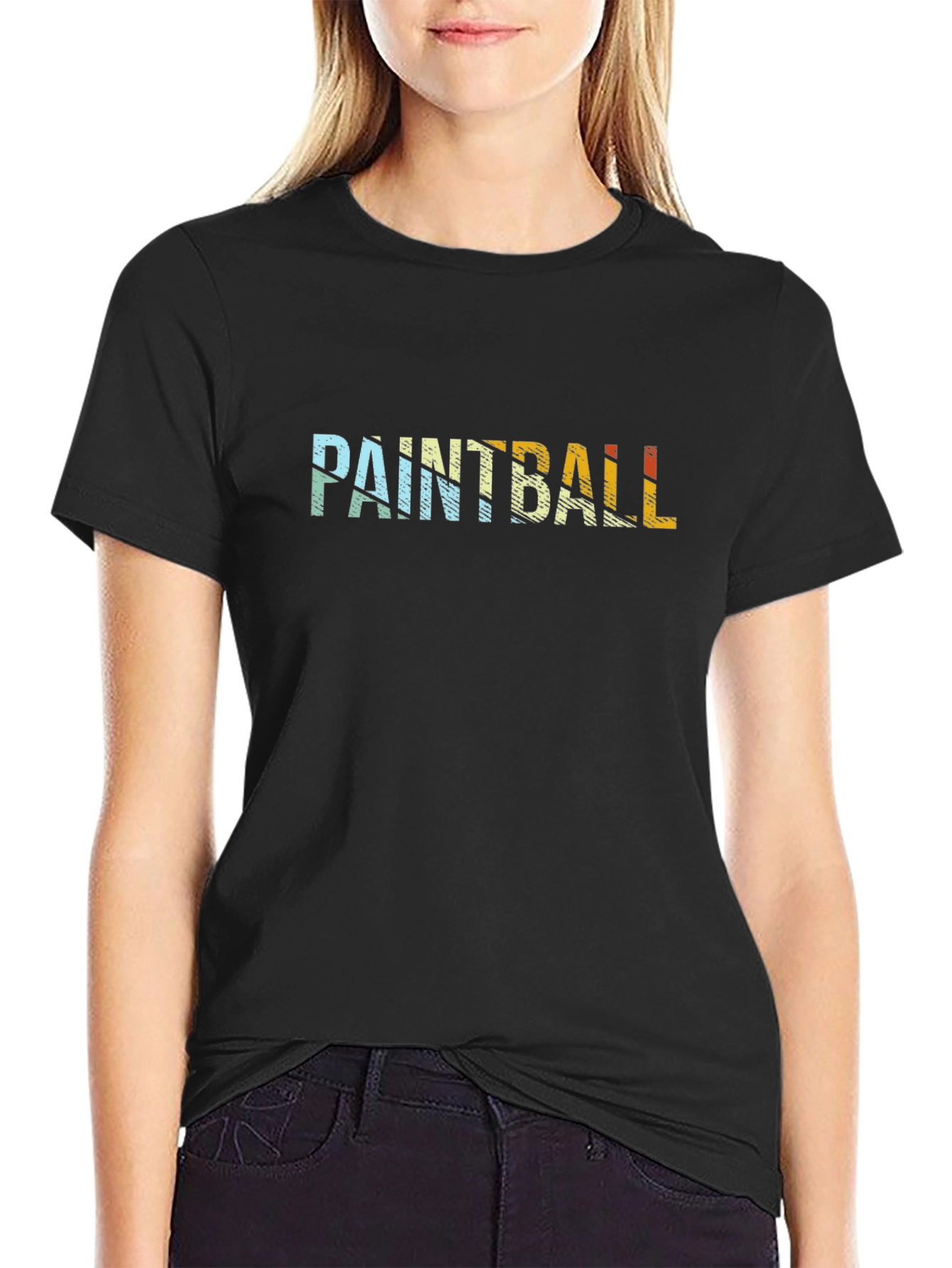 Paintball Graphic Tee - Retro Style Black T-Shirt