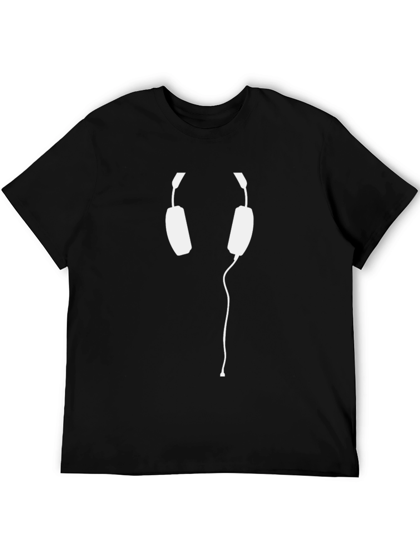 Headphone Graphic T-Shirt - Black