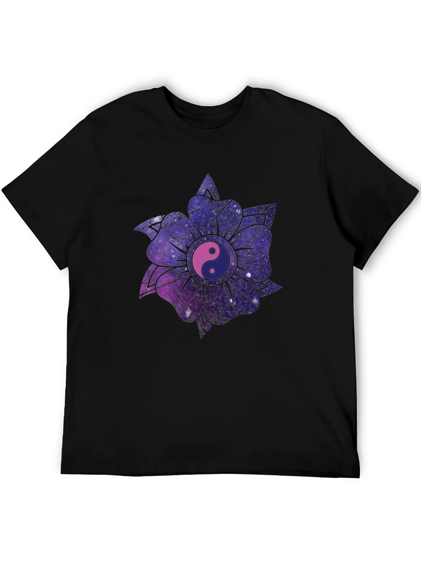 Yin Yang Galaxy Flower T-Shirt