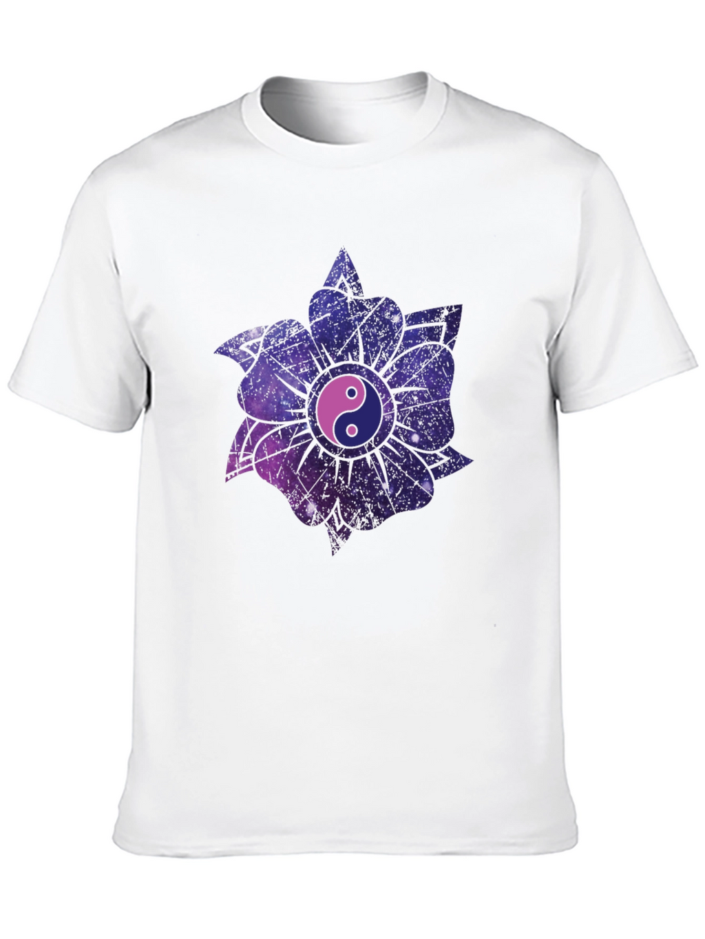 Yin Yang Galaxy Flower T-Shirt