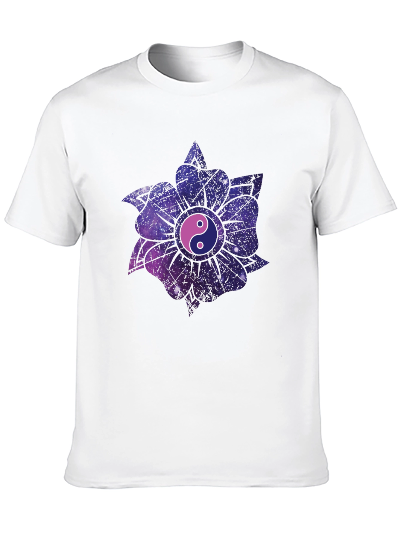 Yin Yang Galaxy Flower T-Shirt