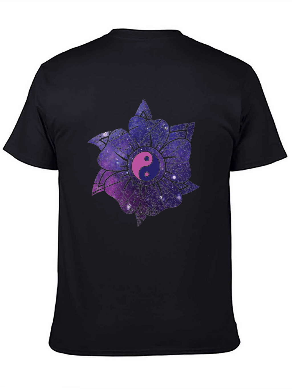 Yin Yang Galaxy Flower T-Shirt