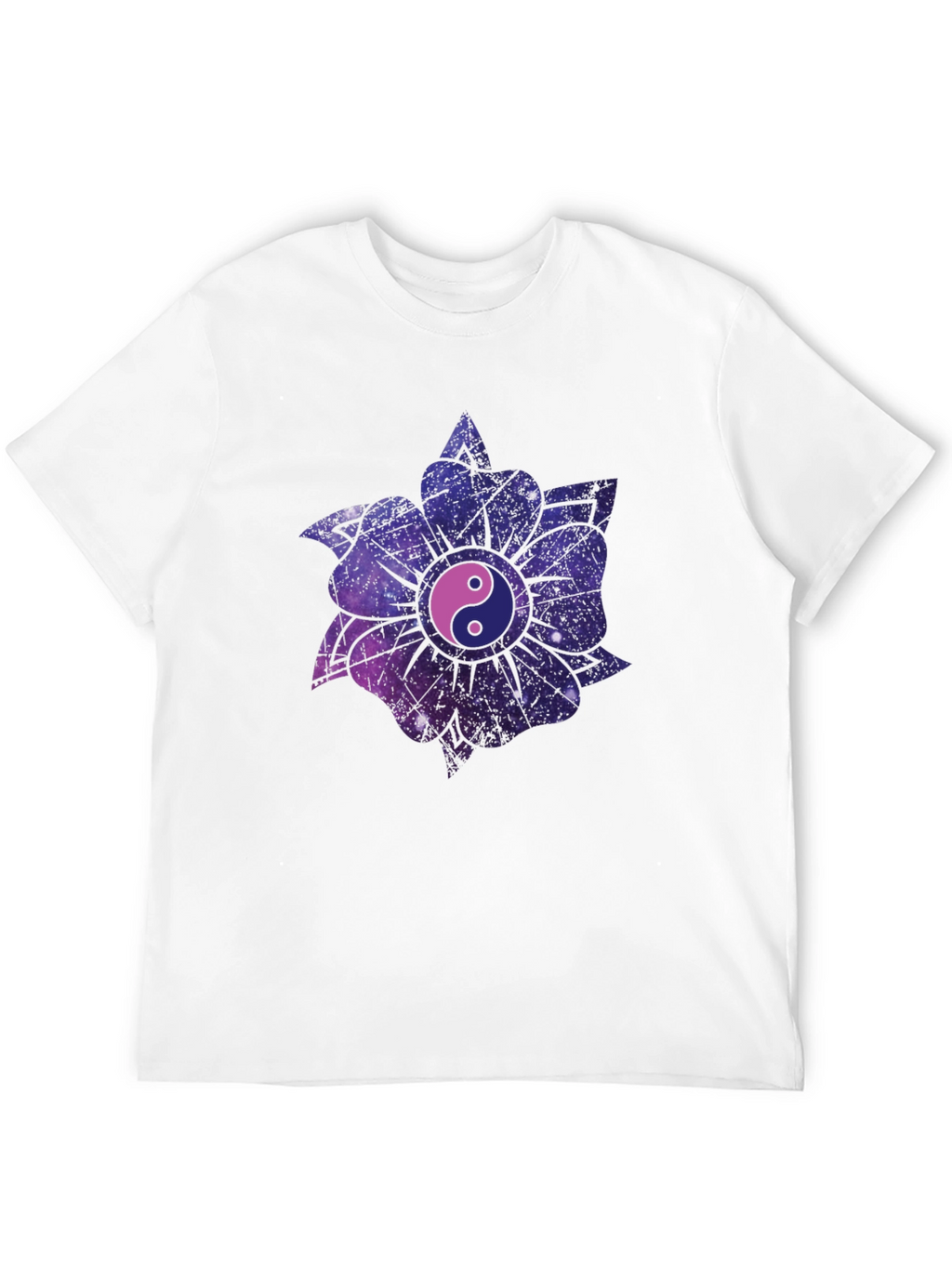 Yin Yang Galaxy Flower T-Shirt