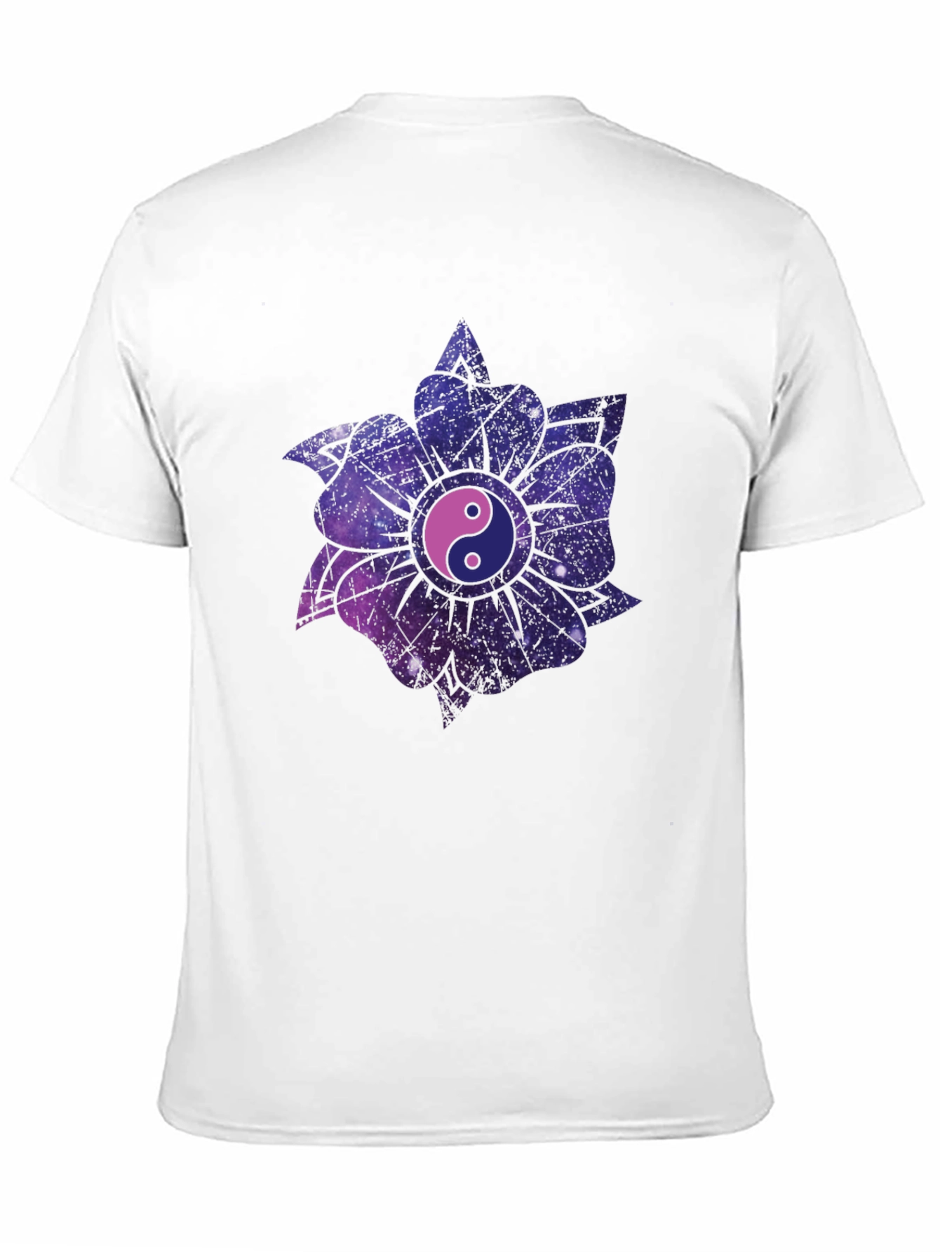 Yin Yang Galaxy Flower T-Shirt