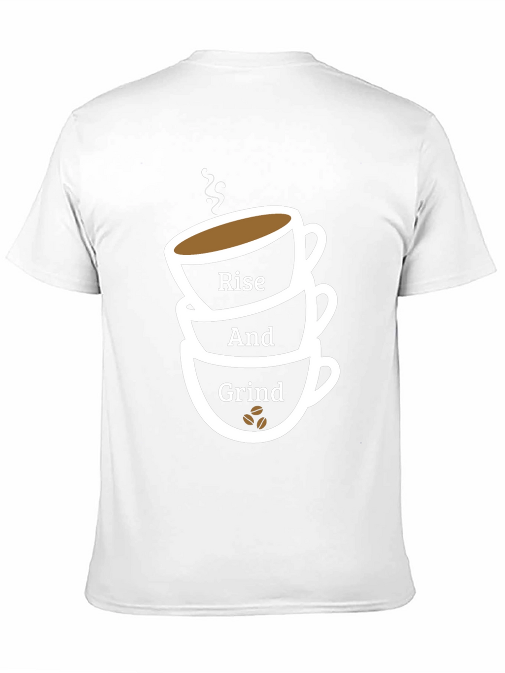 Rise and Grind Coffee Cup T-Shirt - Black