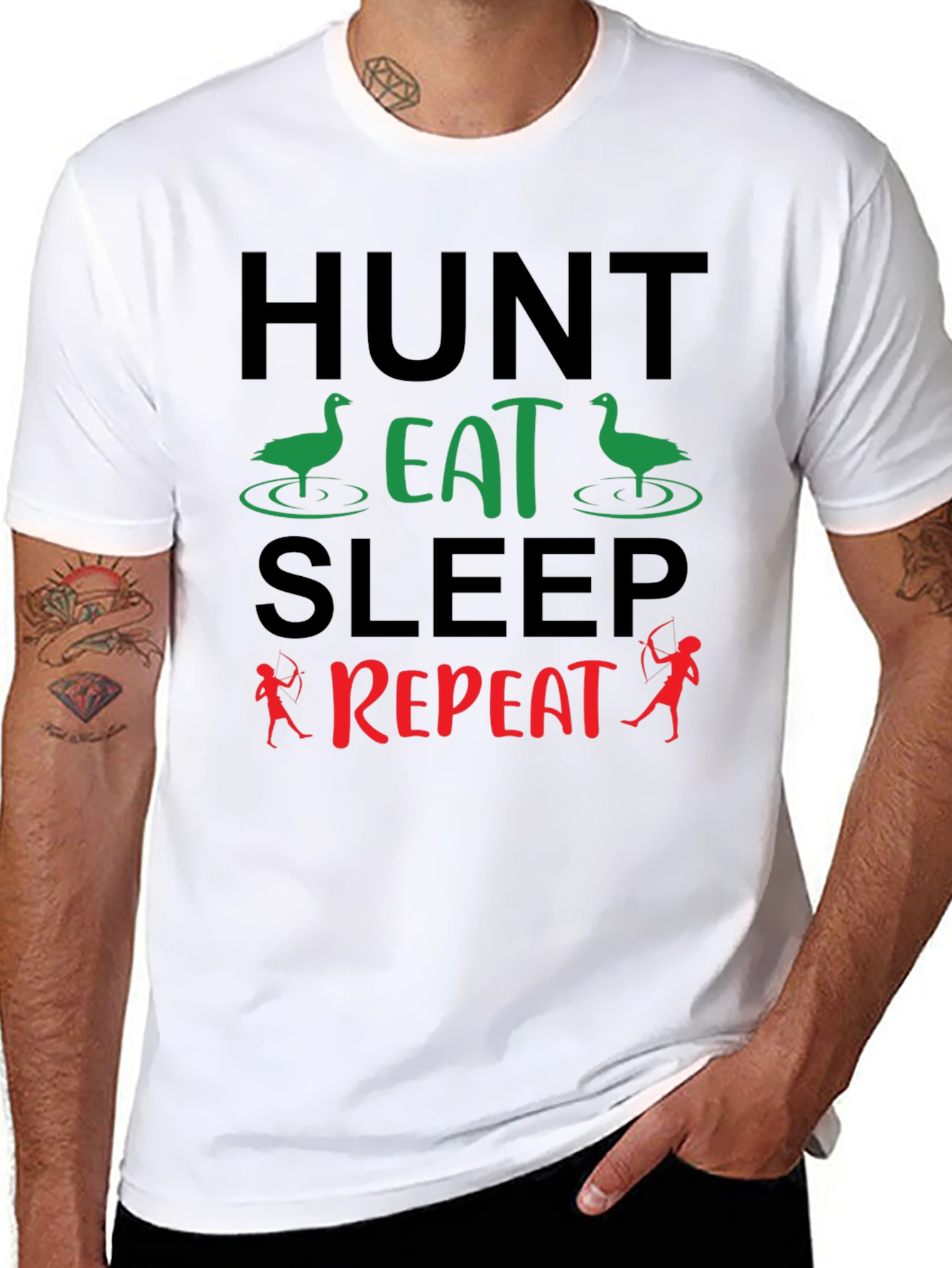 Hunt Eat Sleep Repeat T-Shirt - Hunting Bow