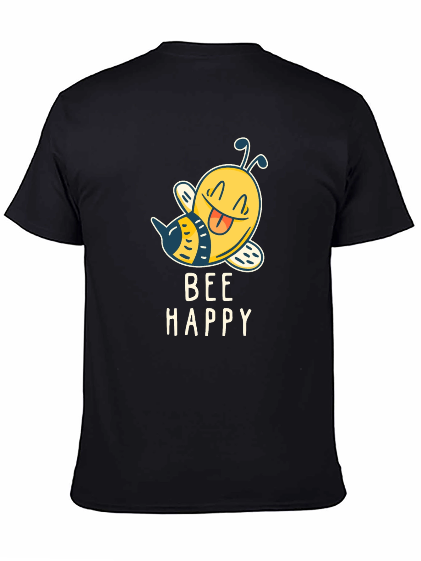 Bee Happy Graphic T-Shirt - Mens Black Tee