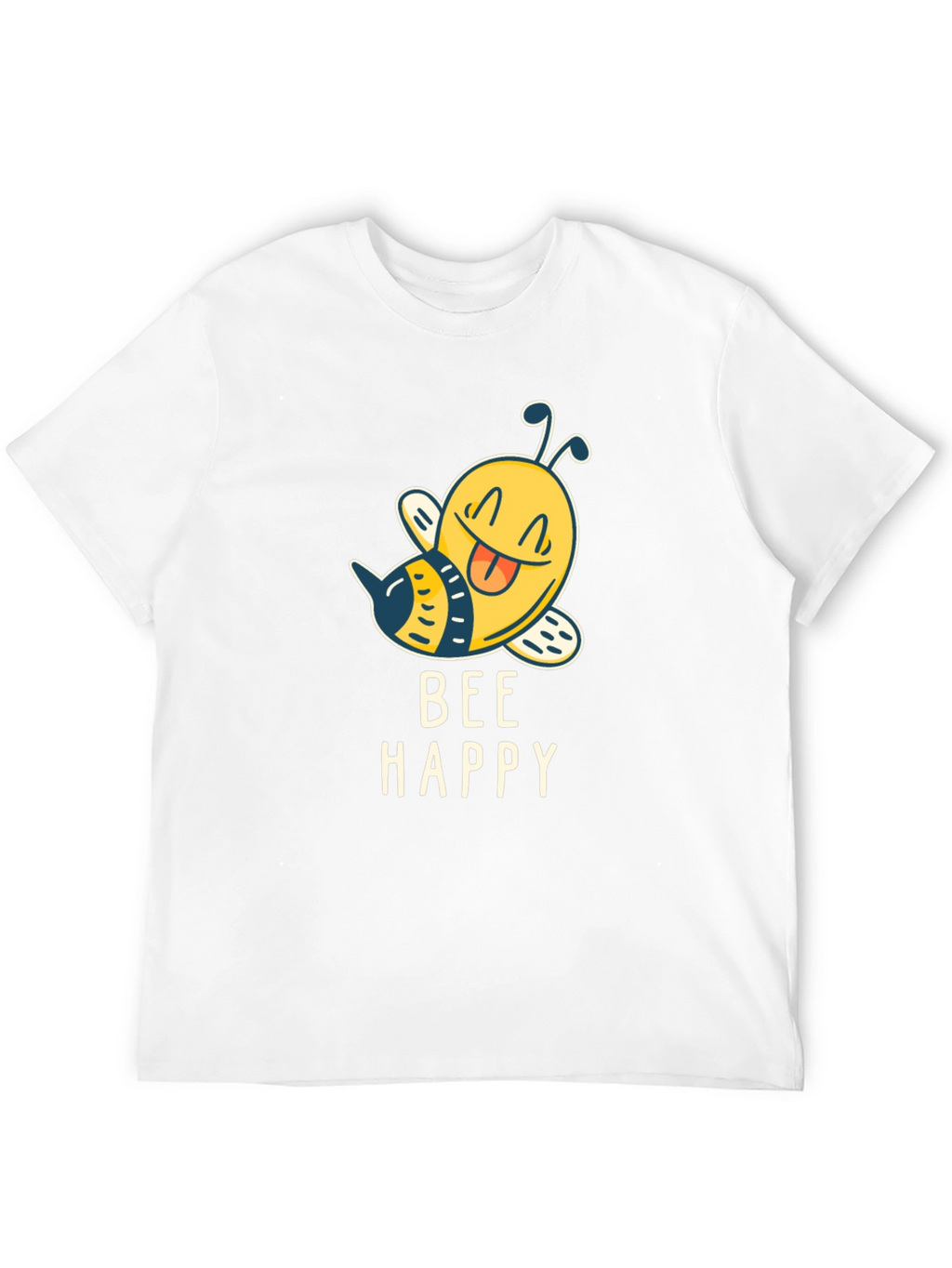 Bee Happy Graphic T-Shirt - Mens Black Tee