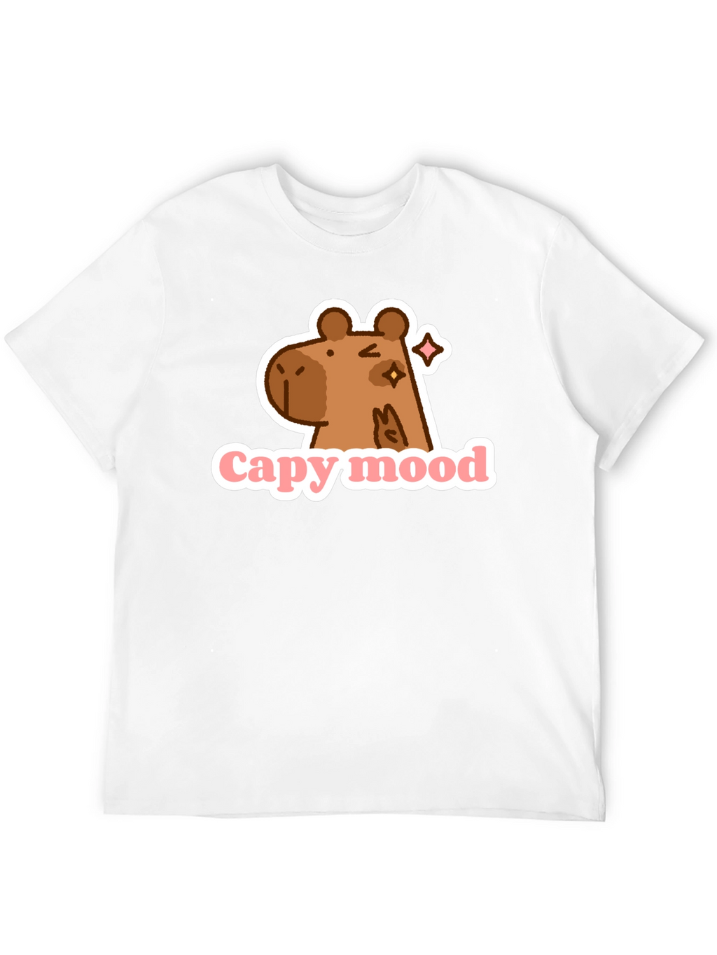 Capy Mood Black T-Shirt - Fun & Casual