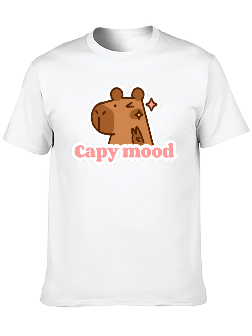 Capy Mood Black T-Shirt - Fun & Casual
