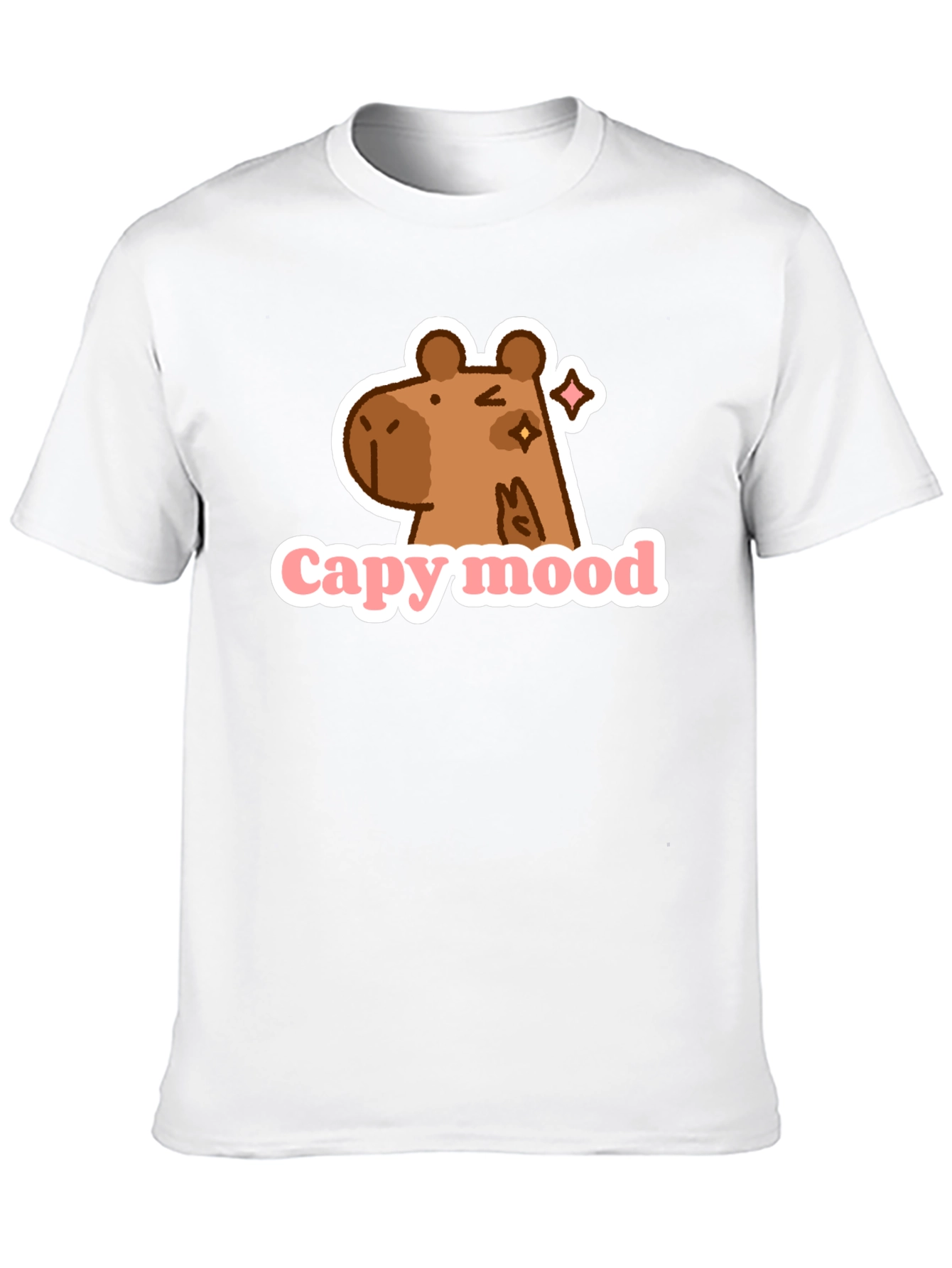Capy Mood Black T-Shirt - Fun & Casual