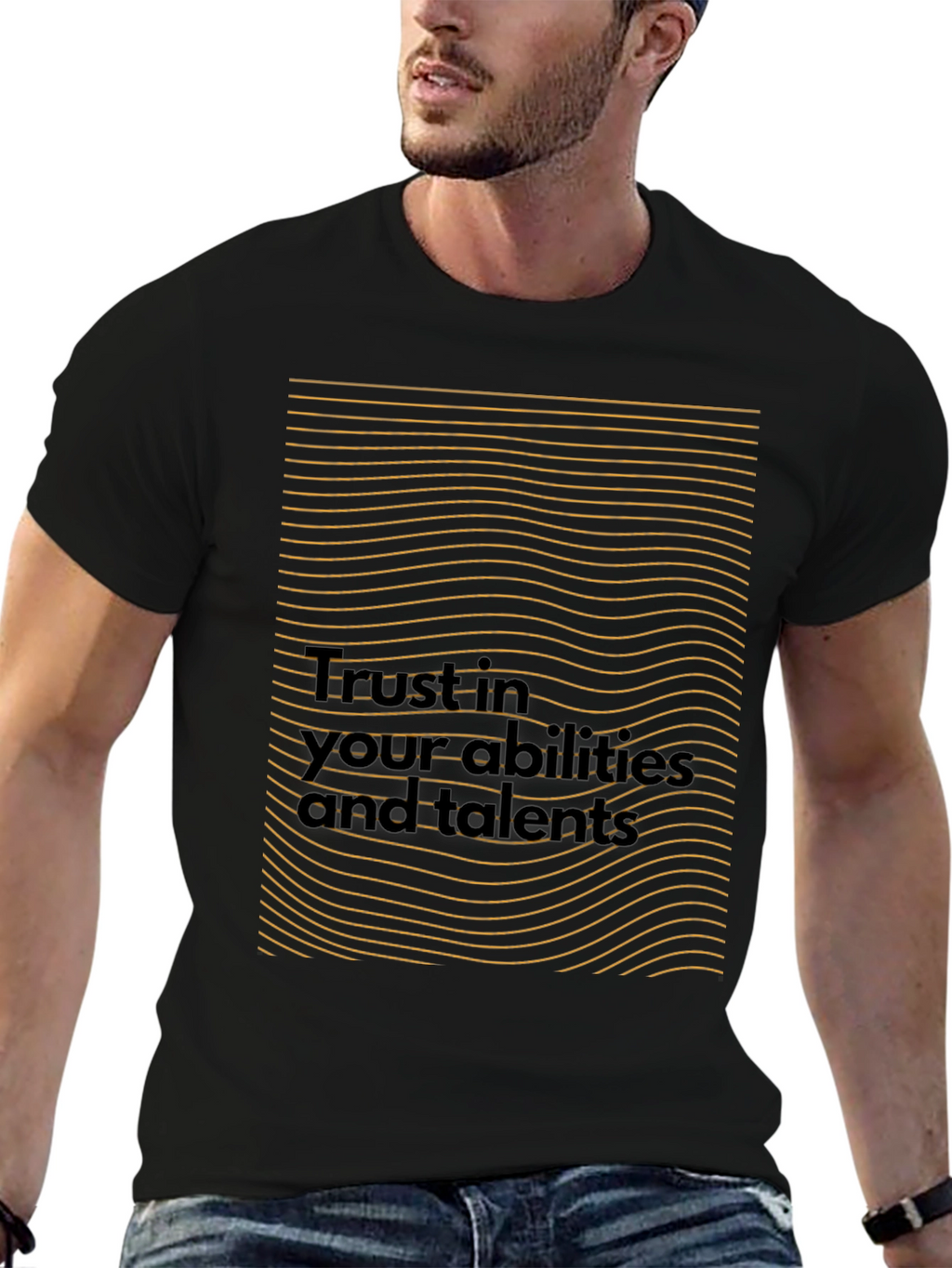 Motivational Black T-Shirt - Trust in Your Abilities