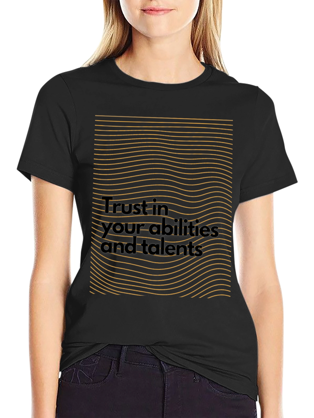 Motivational Black T-Shirt - Trust in Your Abilities