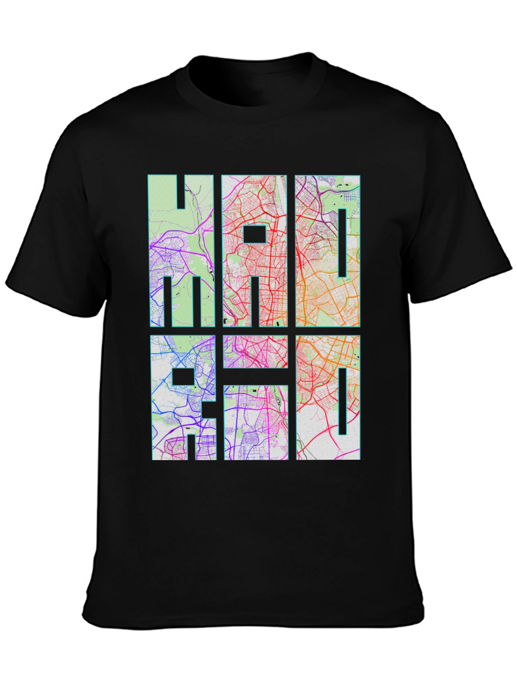HAI Graphic Map Print Black T-Shirt