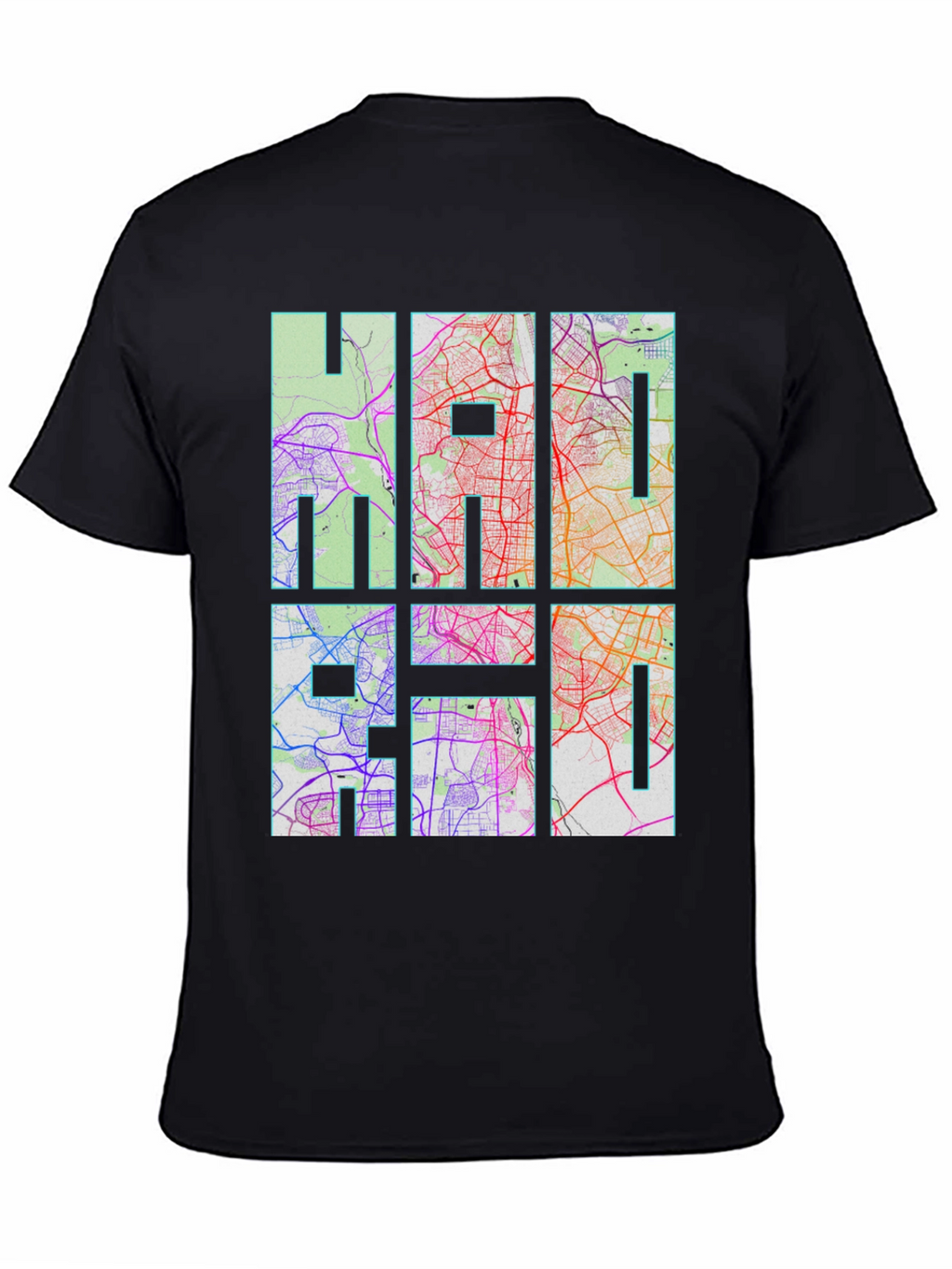 HAI Graphic Map Print Black T-Shirt