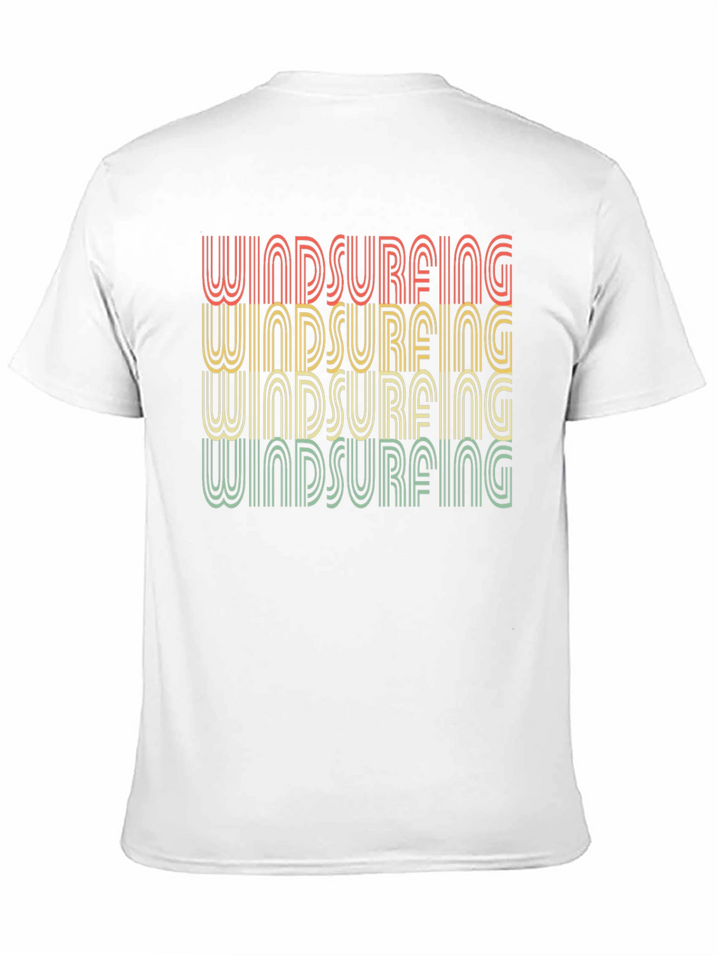 Retro Windsurfing T-Shirt - Black