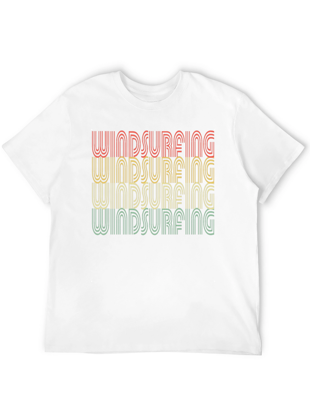 Retro Windsurfing T-Shirt - Black