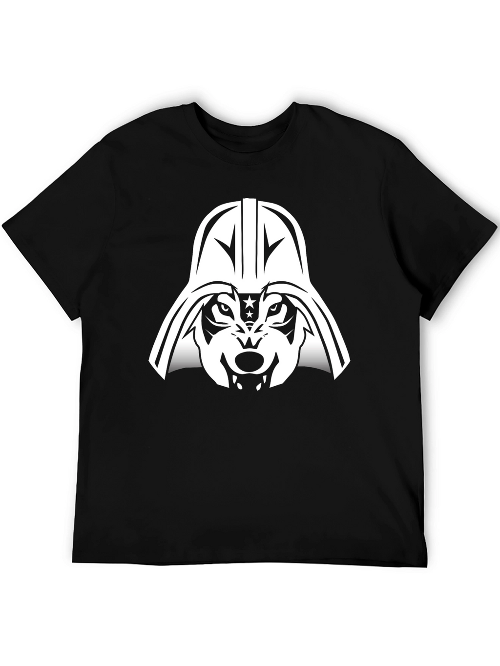 Wolf Vader Graphic T-Shirt - Black Cotton Blend