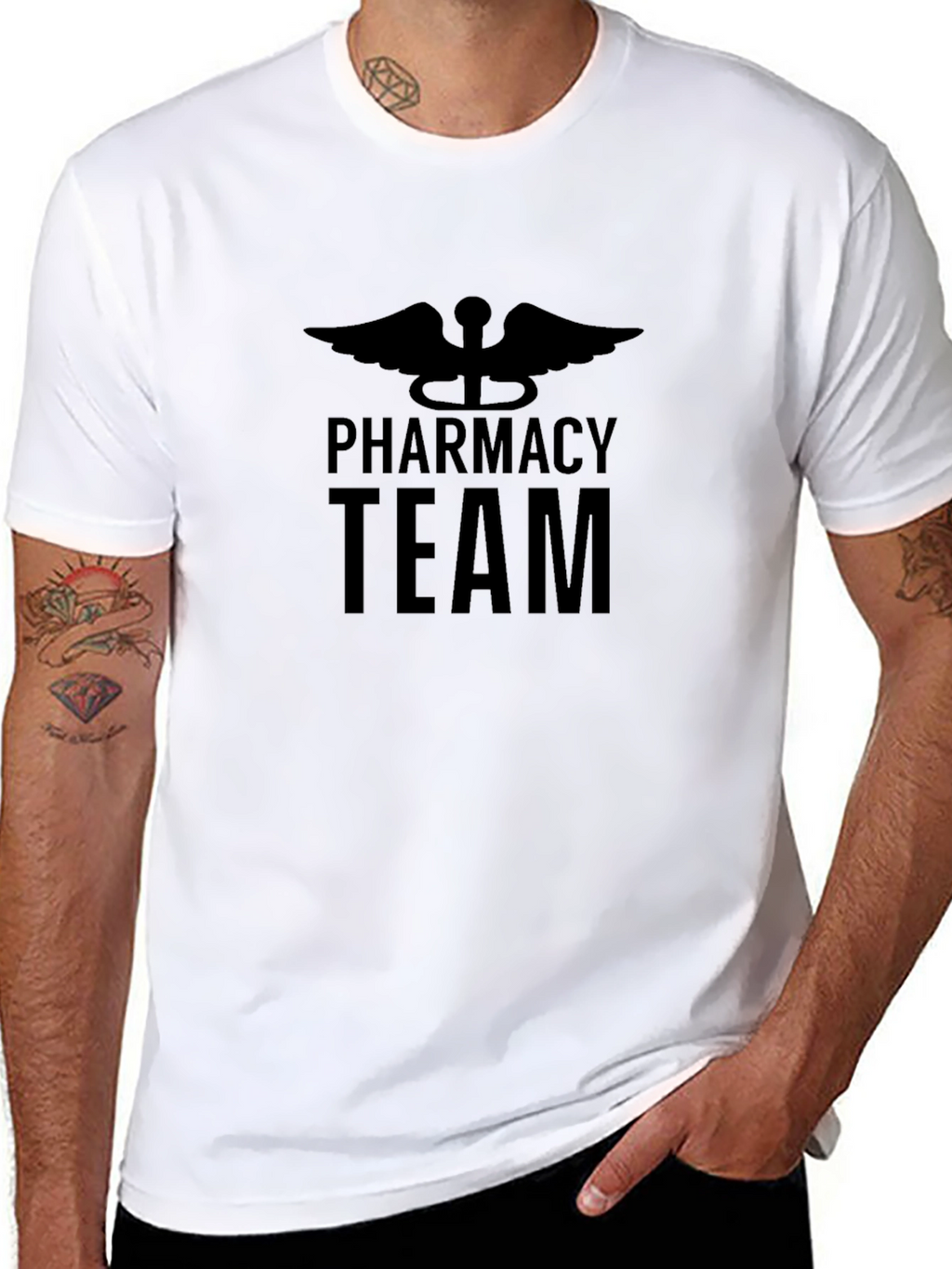 Pharmacy Team Black Graphic T-Shirt