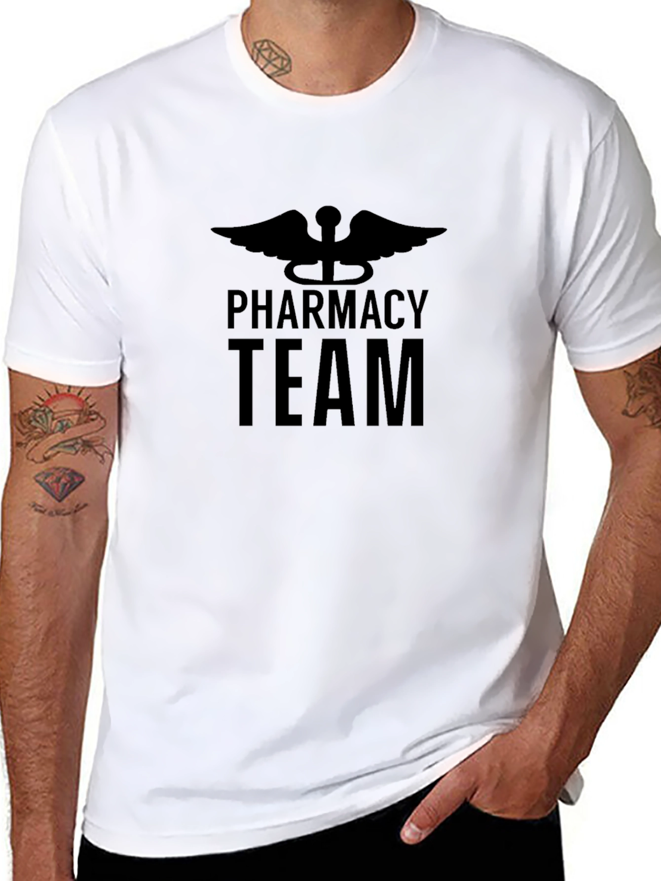 Pharmacy Team Black Graphic T-Shirt