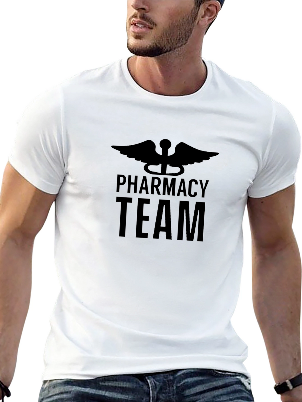 Pharmacy Team Black Graphic T-Shirt