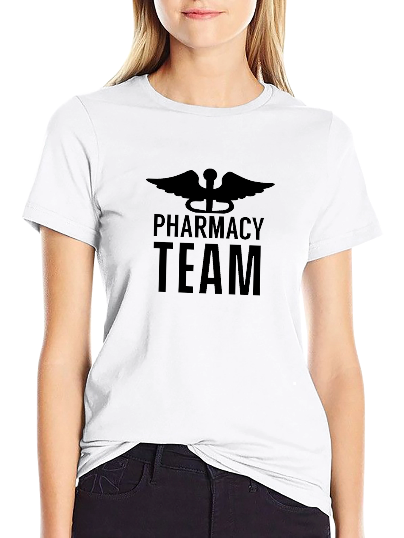 Pharmacy Team Black Graphic T-Shirt