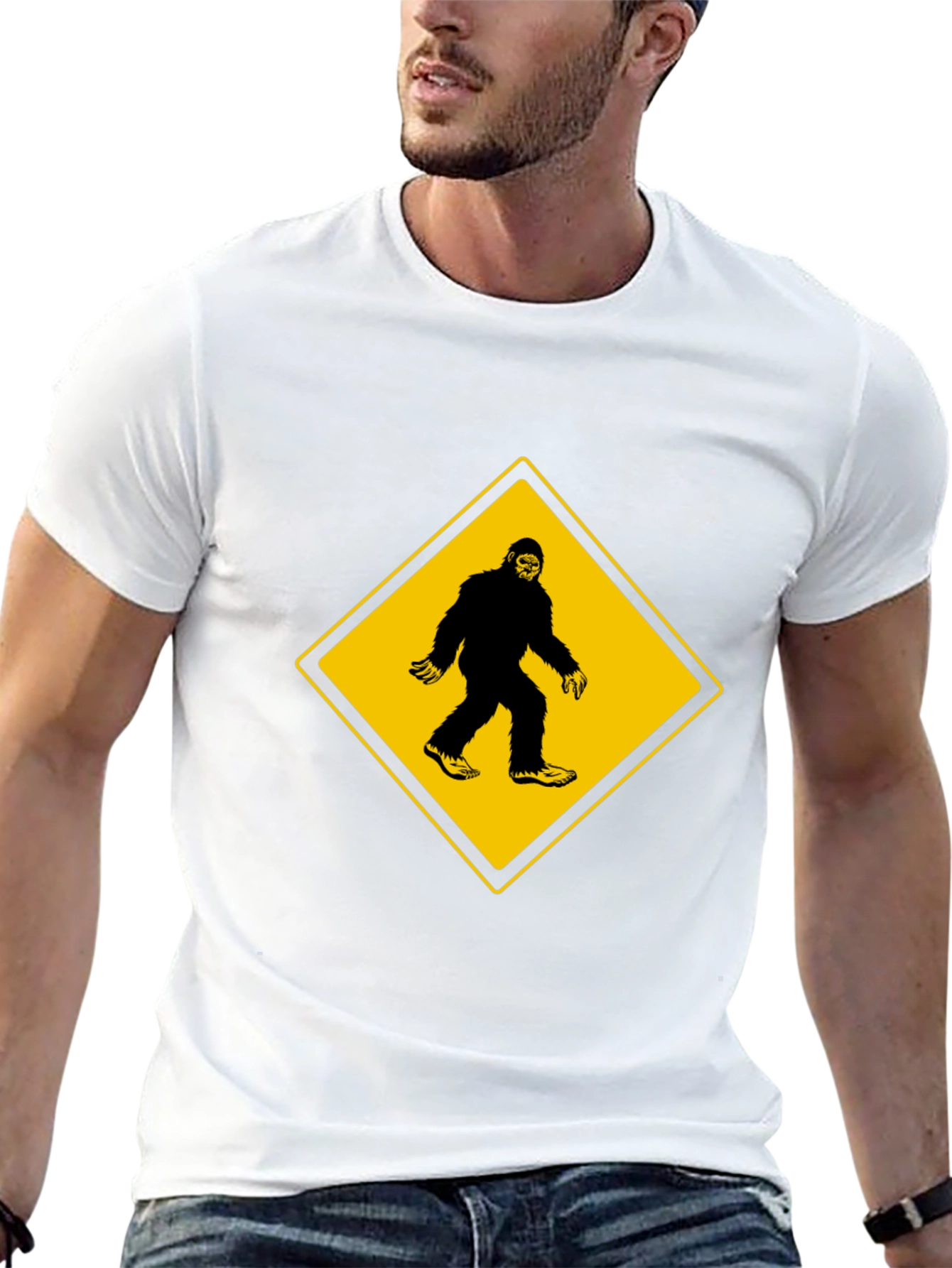 Bigfoot Crossing Mens Black T-Shirt